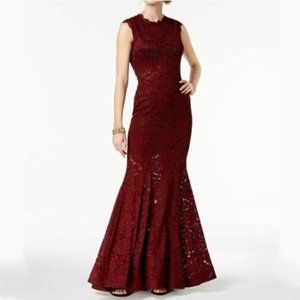 Betsy & Adam Beaded Lace Mermaid Dress Size 2